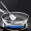 316l Stainless Steel Frying Pan Frying Pan Household Flat Bottomed Pan Frying Steak And Egg Pan Uncoated Induction Cooker Gas Un