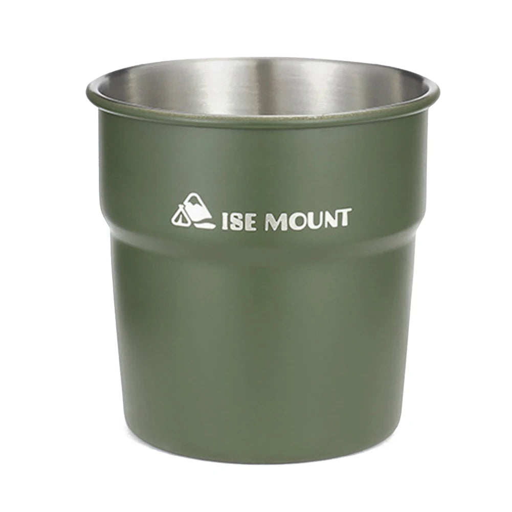 300ml Portable Camping Cup 304 Stainless Steel Coffee Cup Lightweight Stackable Milk Tea Mug for Outdoor Fishing Hiking Travel