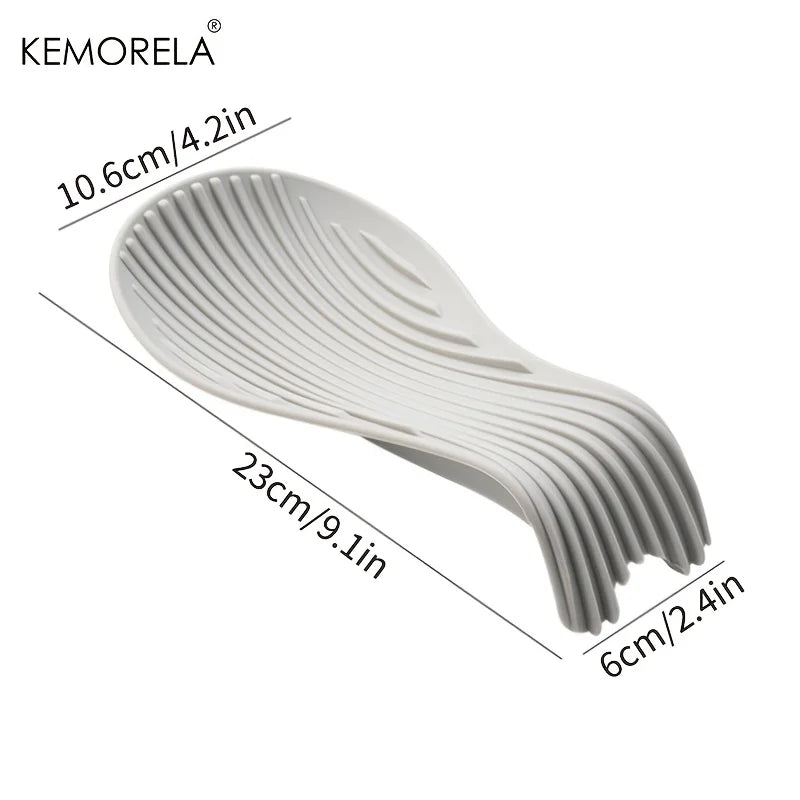 1PCS Silicone Spoon Rest Kitchen Tool Holder Pad with Non-Slip Heat Resistant Design for Cooking Utensils Organization of Ladles