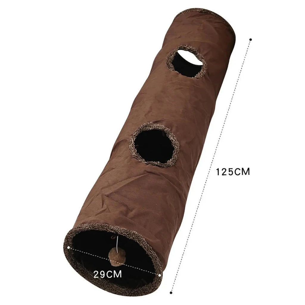 Cat Toys Tente Chat Suede Long 125cm Cat Tunnel Collapsible Tunnel Non-staining Dirt-resistant Simple Style Pet Products Pet Toy
