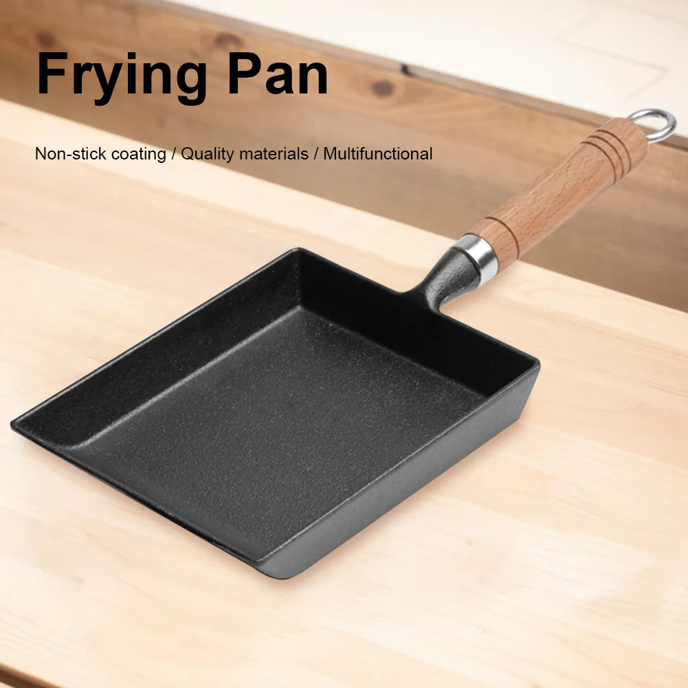 Cast Iron Egg Frying Pan Non-stick Japanese Omelette Pan Thickened Cooking Pots Saucepan Rectangle Mini Tamagoyaki Fried Pot