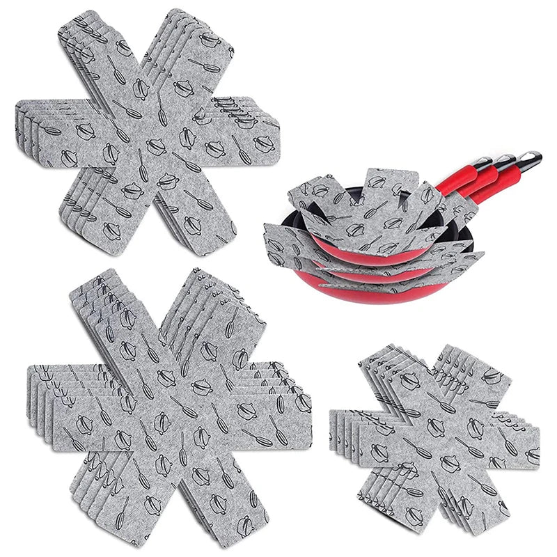 Non-stick 1/3 pcs Protect Cookware Surfaces Pan Pad to Prevent Scratching Separate and Protect Surfaces for Insulation Cookware