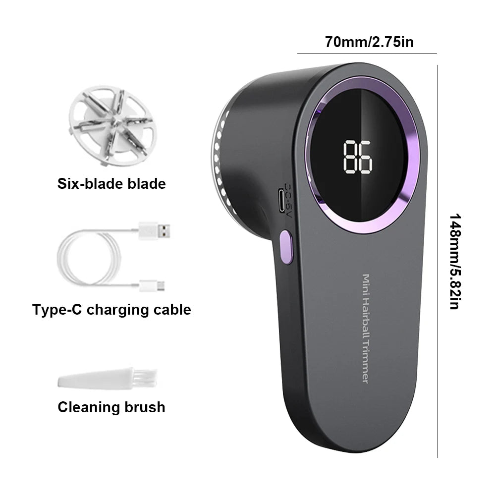 Electric Lint Remover Electric Pellet Fluff Remover USB Rechargeable Debobbler Clothes Shaver Ergonomic for Clothes Sweater