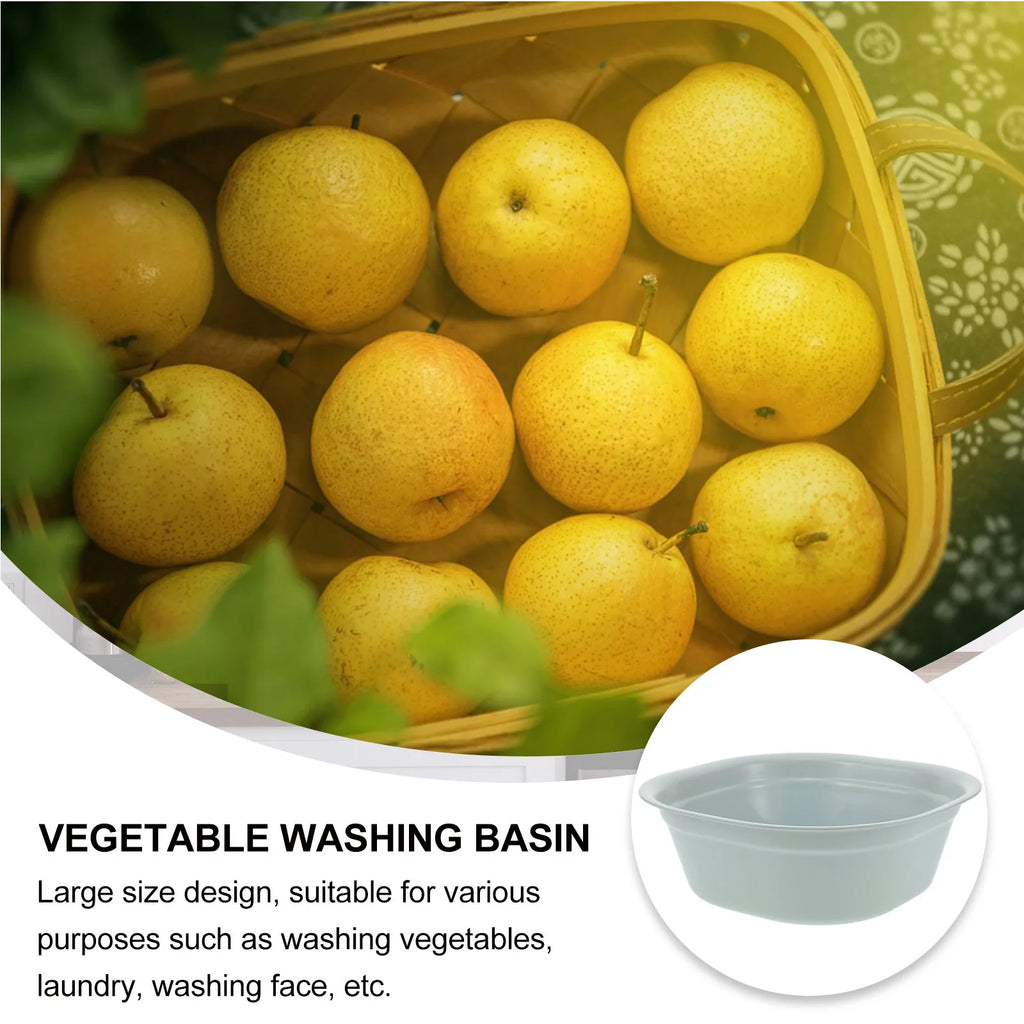 Thickened Plastic Wash Basin Square Foot Tub For Soaking Feet Laundry Kitchen Sink Small Dish Pan Space Saving Lightweight