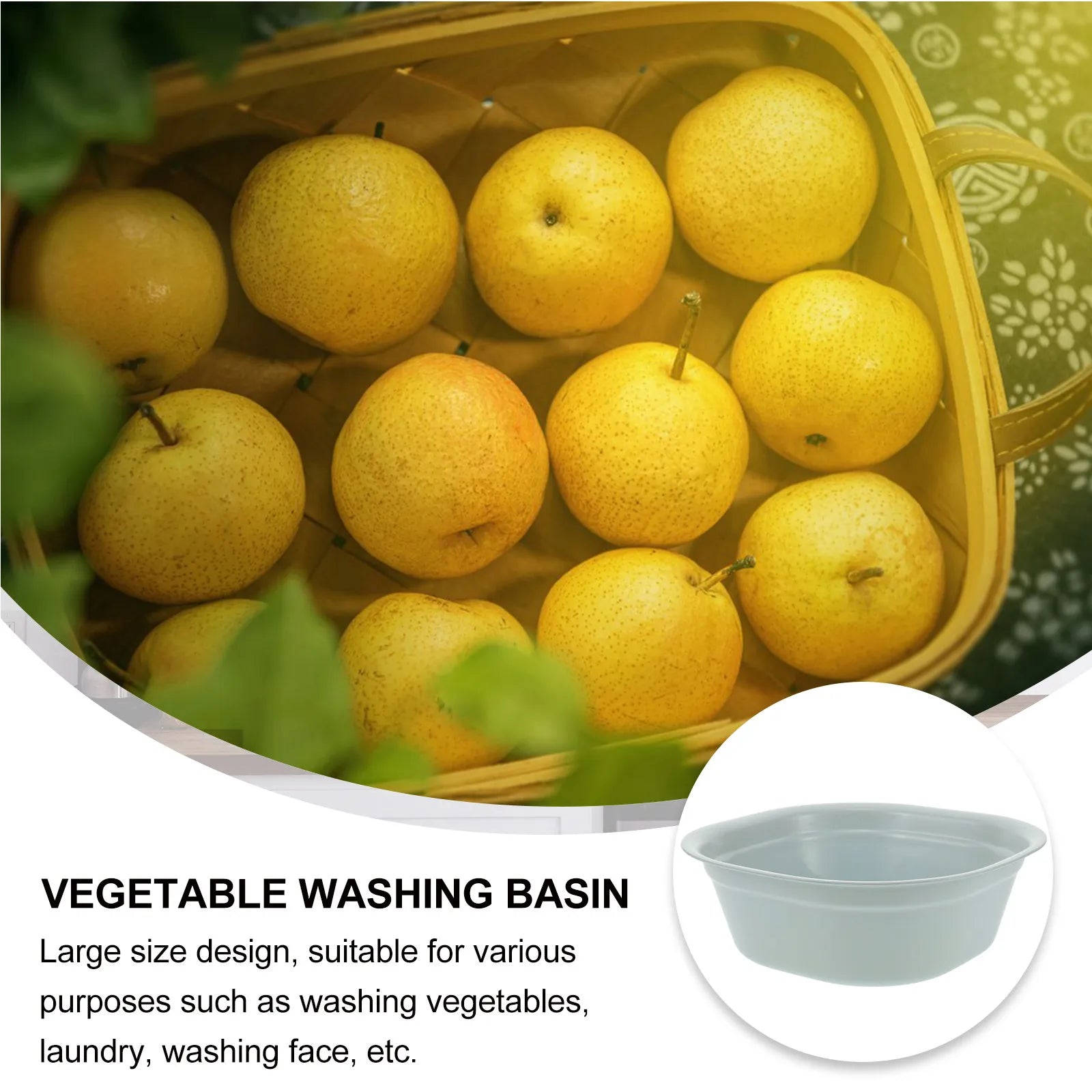 Thickened Plastic Wash Basin Square Foot Tub For Soaking Feet Laundry Kitchen Sink Small Dish Pan Space Saving Lightweight