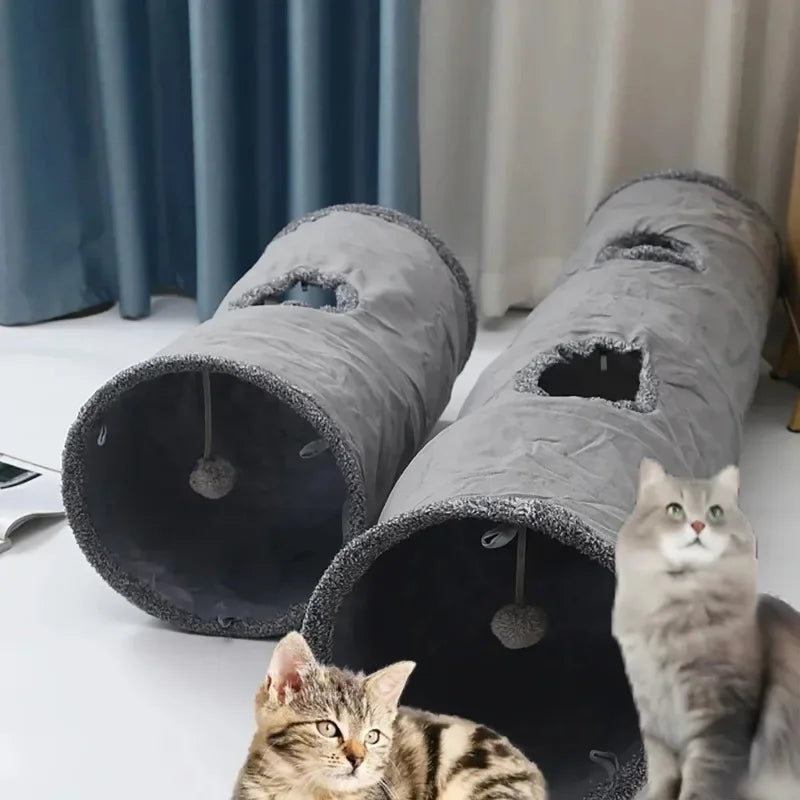 Cat Toys Tente Chat Suede Long 125cm Cat Tunnel Collapsible Tunnel Non-staining Dirt-resistant Simple Style Pet Products Pet Toy