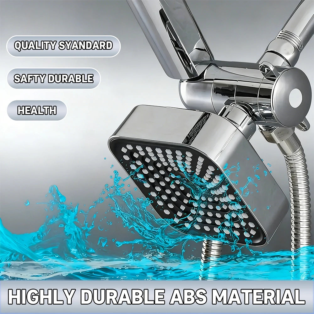 A High-Flow Large Nozzle and Handheld Shower Head,Two-In-One Shower Set, Shower Long Hose, Three-Way Water Distributor Bathroom