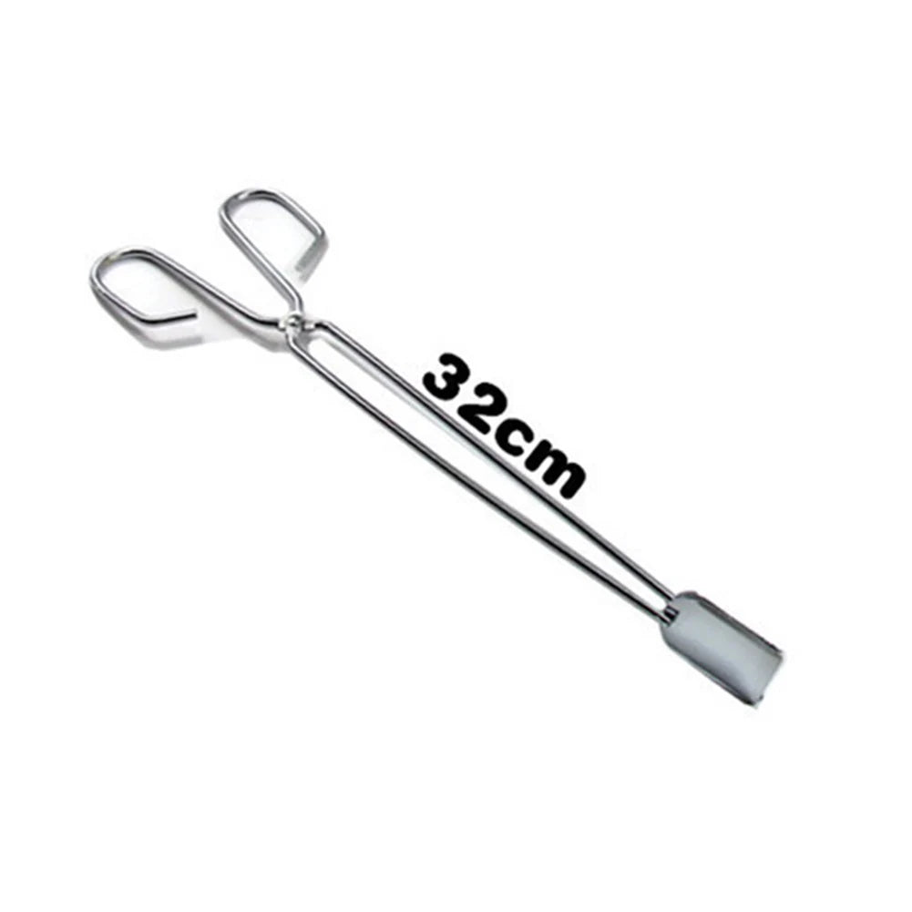 1pc 32cm Stainless Steel BBQ Coal Tongs Sanitation Pick Up Tongs Garbage Tongs Home Kitchen Tools Accessories