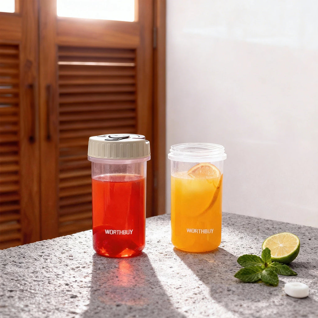 Clear Plastic Water Cup Tumbler Outdoor Portable Heat-Resistant Drinking Cup For Students Leak Proof Juice Beverage Coffee Cup