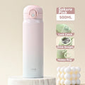 316 Thickened Stainless Steel Insulated Cup, Gradient Bounce Lid Insulated Cup, Large-capacity Portable Water Cup