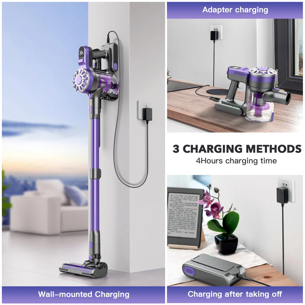 OMESER Cordless Handheld Vacuum Cleaner,38000PA Strong Suction,2200mAh Battery,6 in 1 Lightweight, Led,for Home Bed Carpet Clean
