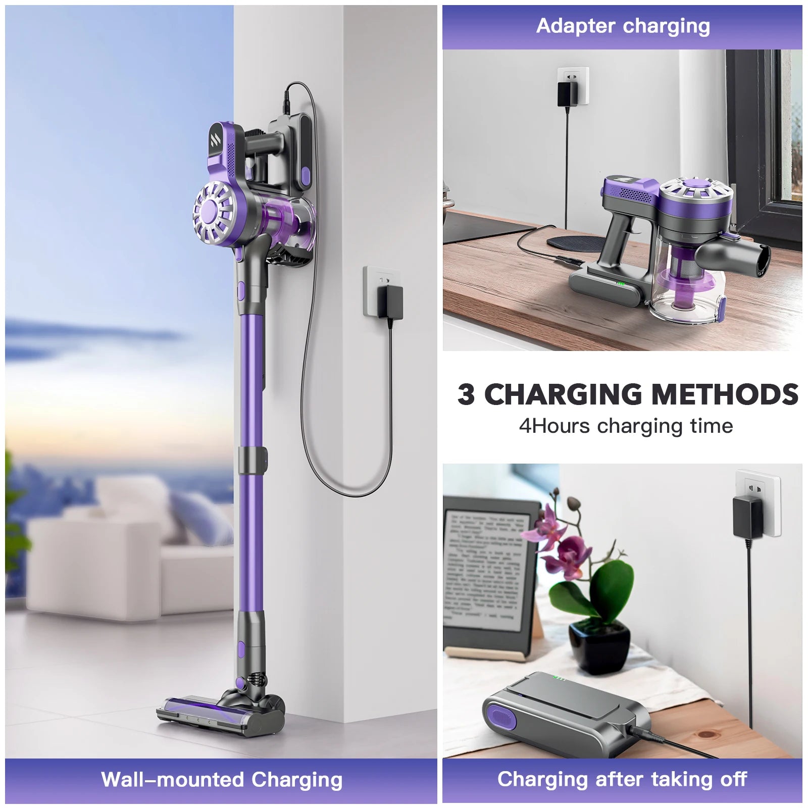 OMESER Cordless Handheld Vacuum Cleaner,38000PA Strong Suction,2200mAh Battery,6 in 1 Lightweight, Led,for Home Bed Carpet Clean