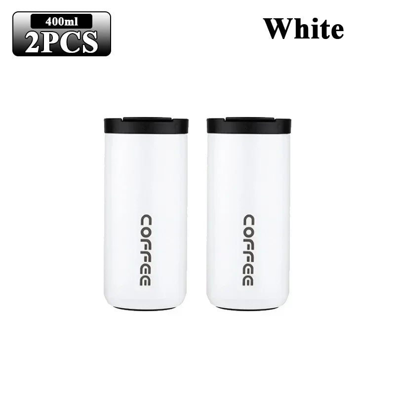 400ml Stainless Steel Coffee Travel Mug Portable Thermos Cup Leak-Proof Vacuum Flask Tea and Coffee Thermos