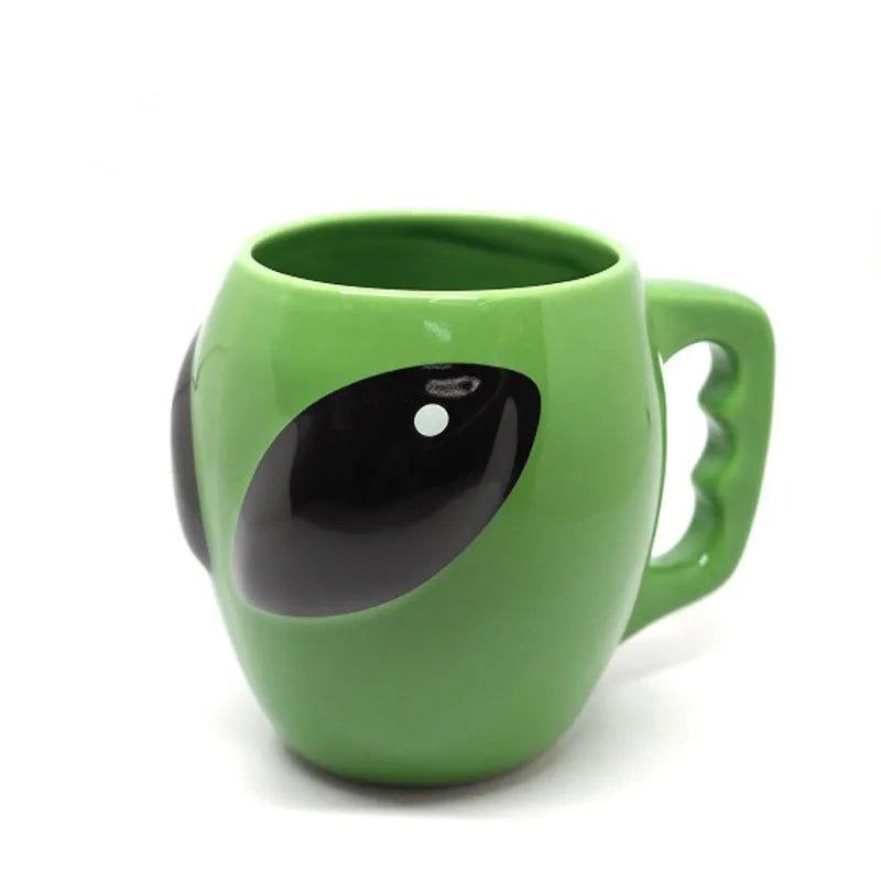 Funny Alien Ceramic Cups Cartoon Coffee Milk Tea Water Cup Cute Funny Children Drinking Camping Party Picnic Mugs Gifts