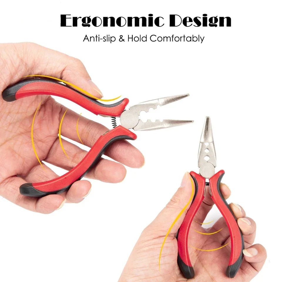 VADES Curved nose pliers DIY Hair Extension Tools Tweezers for Micro Loops/Links/Beads and Feather Fair Hair Extensions
