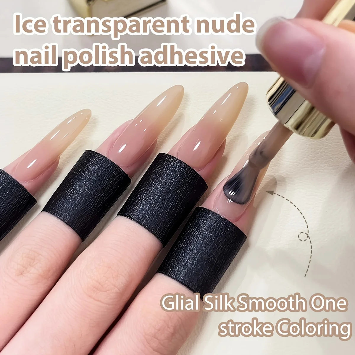 1pc Professional Nude Pink Nail Gel Long Lasting Sheer Gel Polish with High Gloss Finish Off for UV/LED Lamp