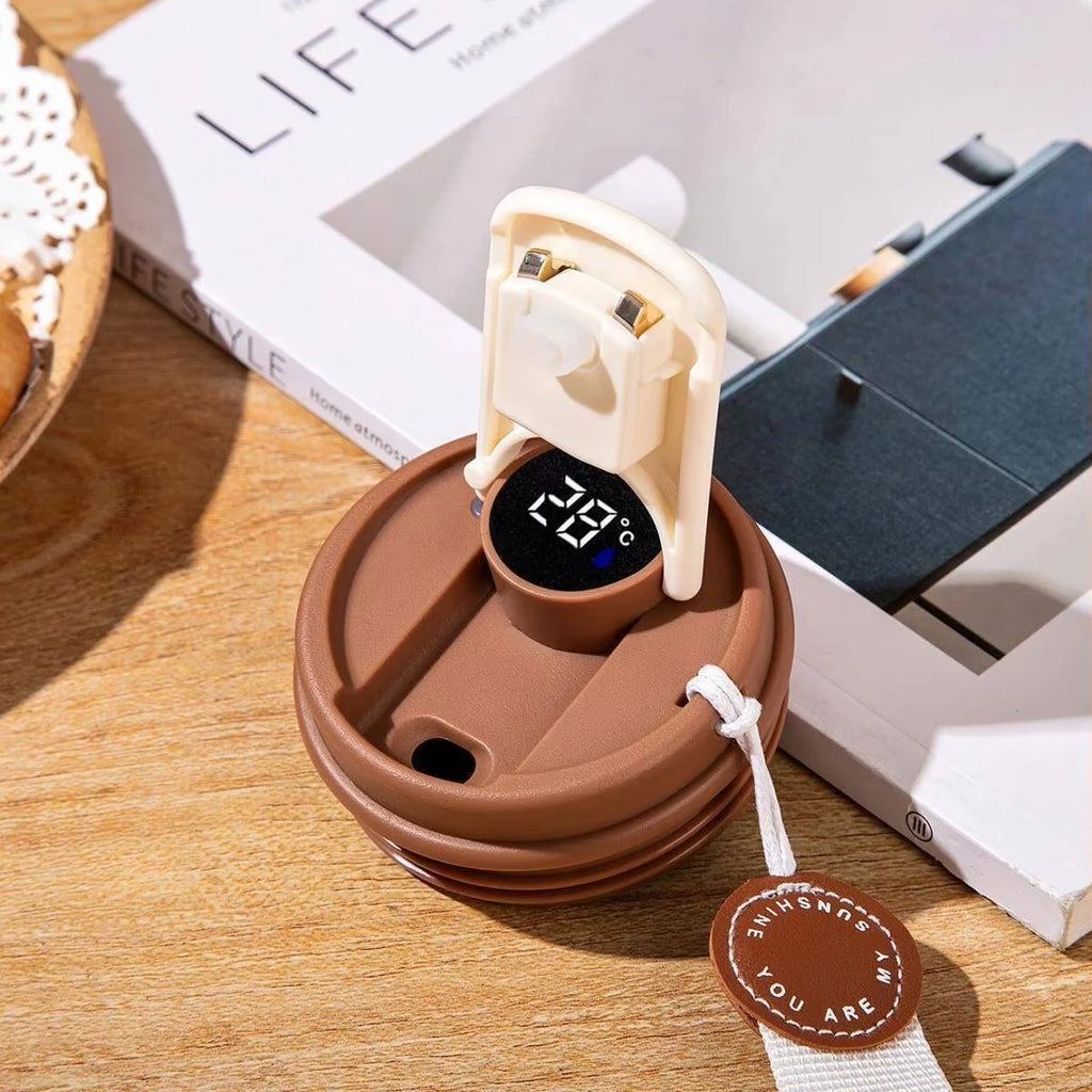 450ml Thermos Bottle Smart Display Temperature 316 Stainless Steel Vacuum Cup Office Coffee Cup Business Portable Thermal Mug