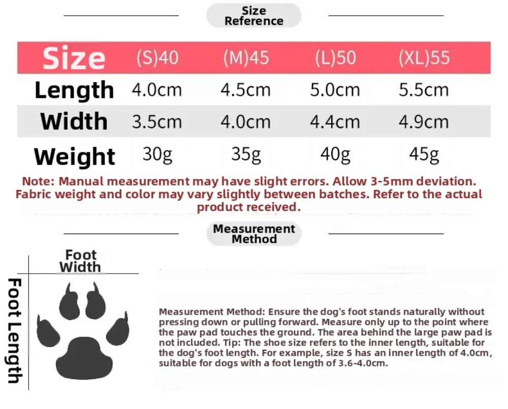 4Pcs Winter Waterproof Warm Non-slip Snow Boots for Small Dogs Puppy Outdoor Walking Pet Paw Care Sock Booties