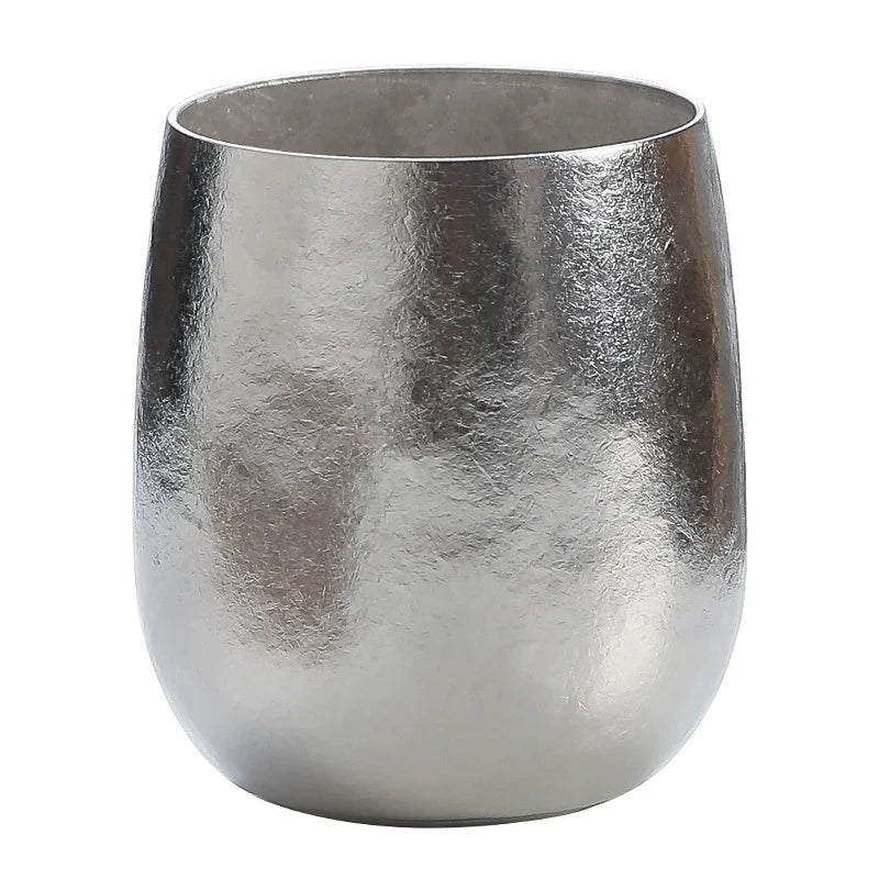 280ml Outdoor Egg Mug Pure Titanium Double-Wall Coffee Mug Water Cups Home Drinking Office Tea Mug Beer Luxury-Feel Juice Cup