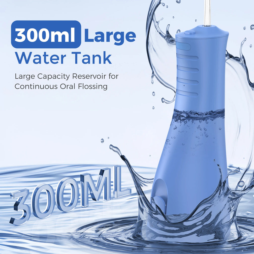 Sejoy Electric Water Flossers Oral Irrigator Rechargeable Portable Dental 5 Modes Water Tank Teeth 300ML Waterproof Cleaner