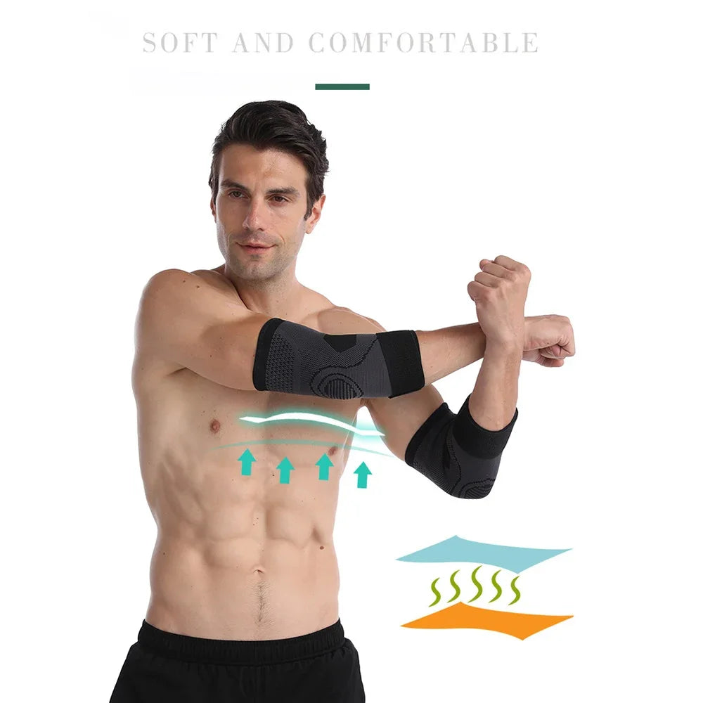 Elbow Compression Sleeve，Relief Joint Wrist Pain Braces ,Epicondylitis and Sports Recovery Sports Adjustable Elbow Braces