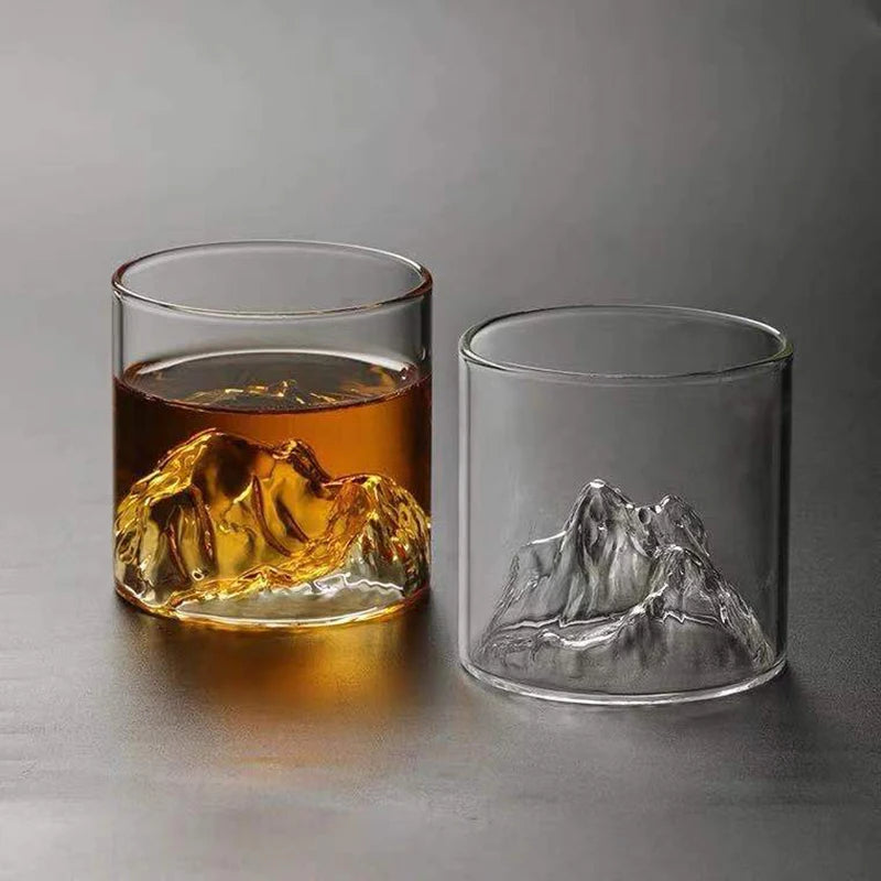 1/2/4pcs Japanese Mountain Whiskey Glass,200/300ML Transparent Beer Water Cup for Bar Party,Multipurpose Coffee Cup Glassware