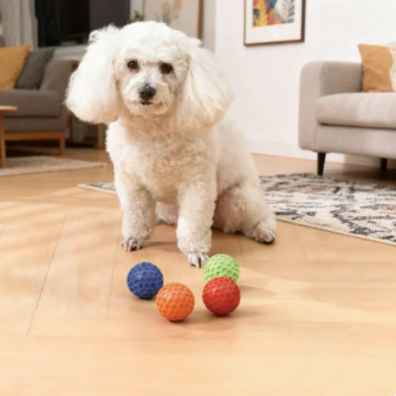 Indestructible Interactive Rubber Ball Dog Chewing Toy for Small Medium Large Breeds Pet Tooth Cleaning Fun Accessory