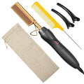 Portable Ceramic Hair Curler Electric Hot Heating Comb Hair Straightener Curler Wet Dry Hair Straightening Hair Styling Tool