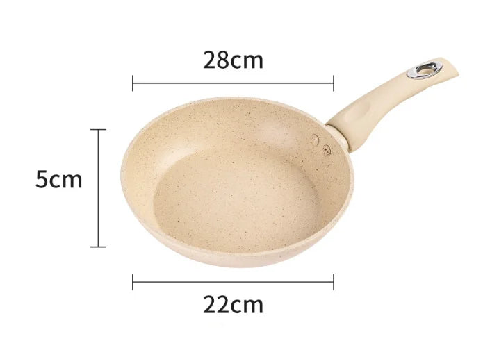 Non-stick Frying Pan Wok Ceramic Omelette Pan Steak Frying Pan Household Induction Cooker Universal Kitchen Cookware Accessories