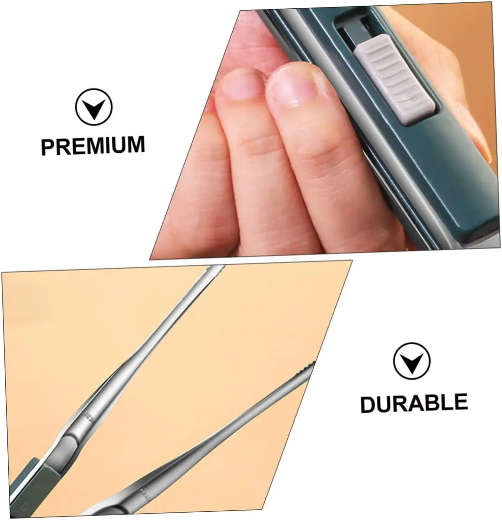 1pc 304 Food Tongs Cooking  Barbecue Meat Clip Cookware  Utility Tongs Stainless Steel Serving Clamp  Utensils for Kitchen