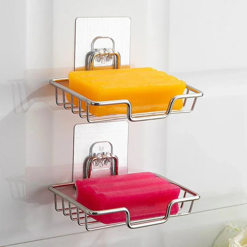 Steel Self Adhesive Soap Rack Wall Mounted Dish Bathroom Soap Holder Wall Mounted Soap Rack Wall Mounted Soap Holder Stainless