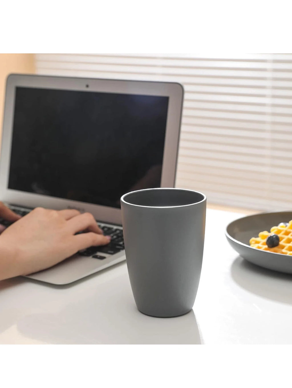 2/4/6pcs Grey plastic cup reusable Suitable for home kitchen restaurant picnic camping RV Drink soda milk juice