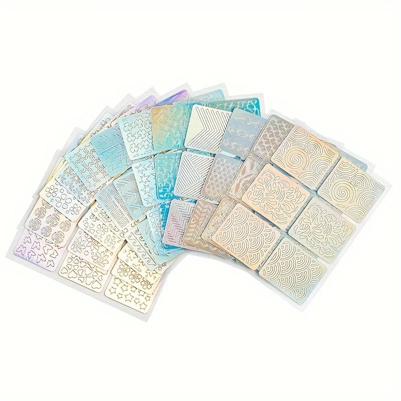 24pcs/ sheet Nail Vinyl Stencils - Easy to Use Nail Decoration Stickers for Salon-Quality Nails