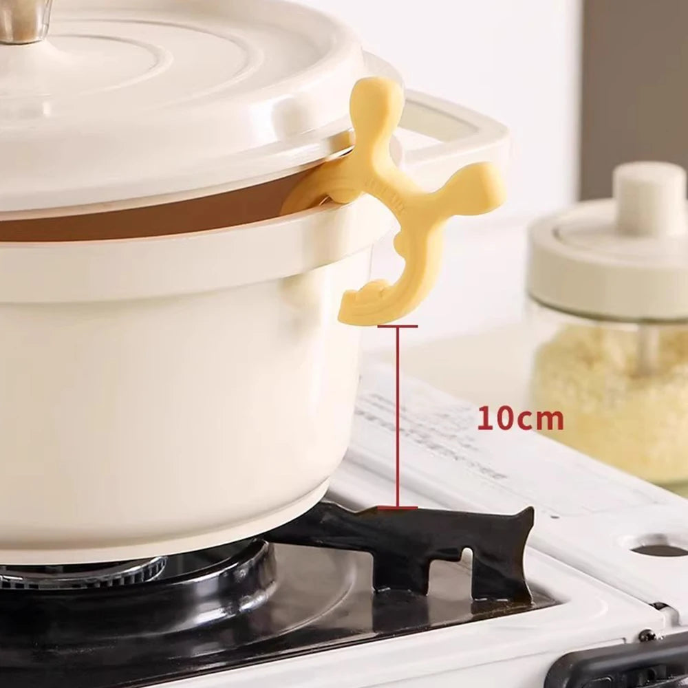 Universal Silicone Heat Resistant Pot Lid Handle Stand Anti-scald Kitchen Cooking Accessory High Temperature Proof