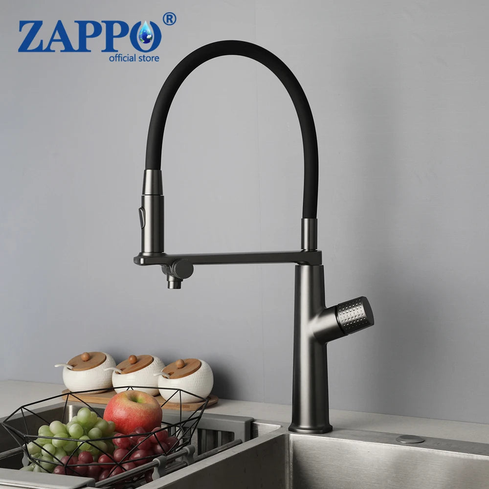 ZAPPO Kitchen Faucet with Separate Drinking Water Pull Out Kitchen Sink Faucet Single Handle Faucet Mixer with Pull Down Sprayer