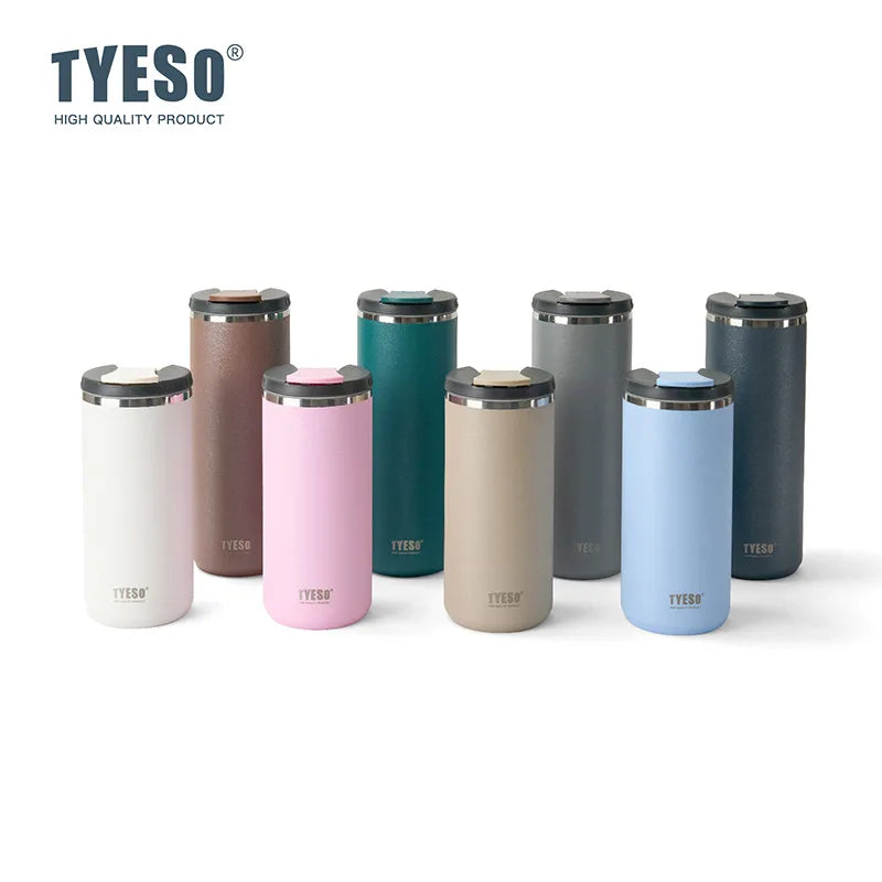 TYESO 600ML Stainless Steel Thermos Bottle Keeps Cold and Heat Thermal Mug Travel Insulated Cup Outdoor Sport Vacuum Flask