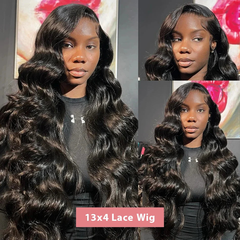 30 Inch 13x6 HD Transparent  Lace Frontal Wigs Body Wave Human Hair 13x4 Lace Front Wig 5x5 Glueless Closure Wigs For Women
