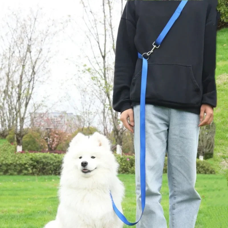 Dog Leash Hands Free Dogs Leash Adjustable Dogs Chain 230cm Double Leashes for Dog Walking Multifunctional Nylon Rope Pet Walker