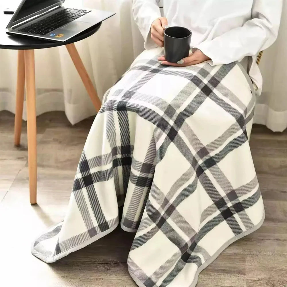 1PC Flannel Shawl Blanket Wearable Lazy Casual Office Warmth Shawl Blanket for Comfort And Style Multi-functional Blanket