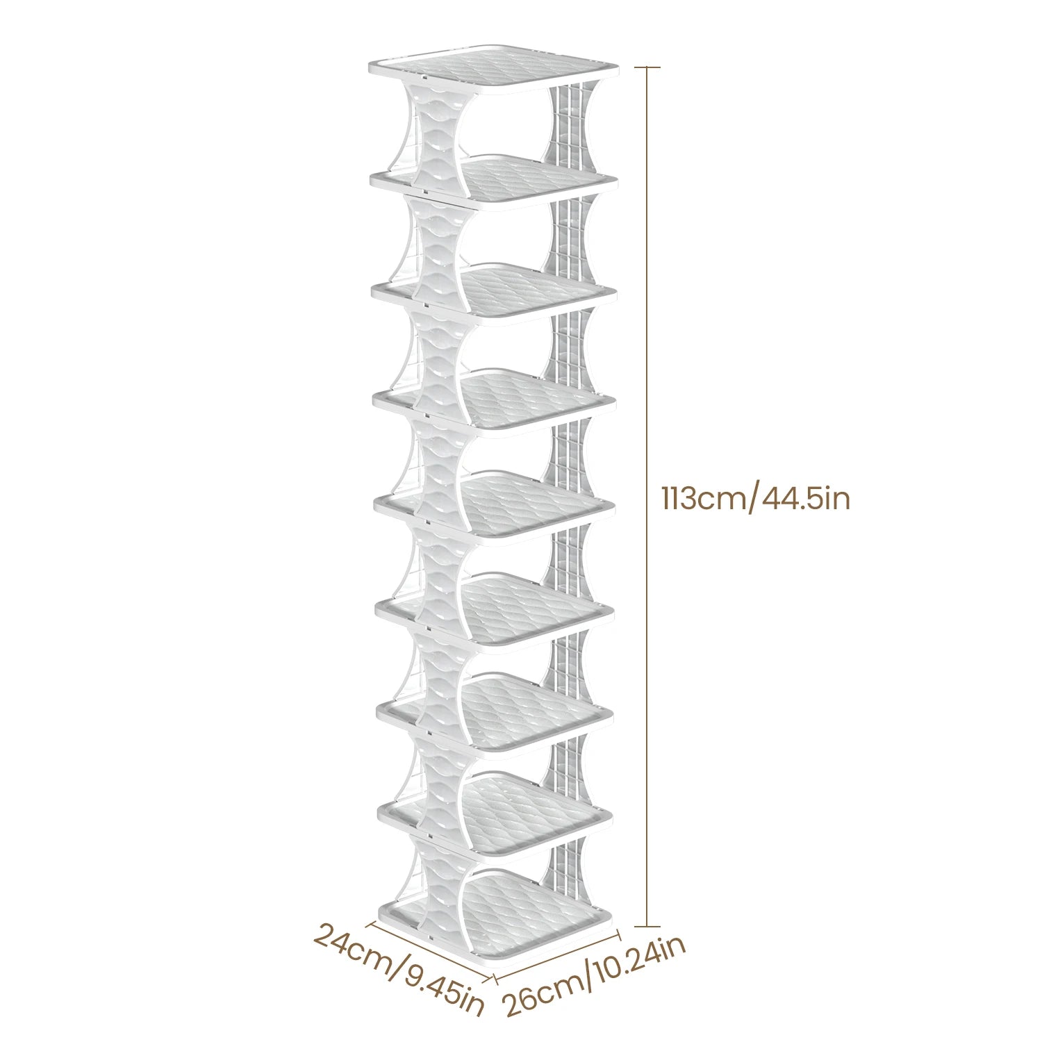 Shoe Rack Storage Unit, 9-Tier Tall Narrow Shoe Boxes, Bedroom Shoe Rack, Furniture & Daily Storage Solutions