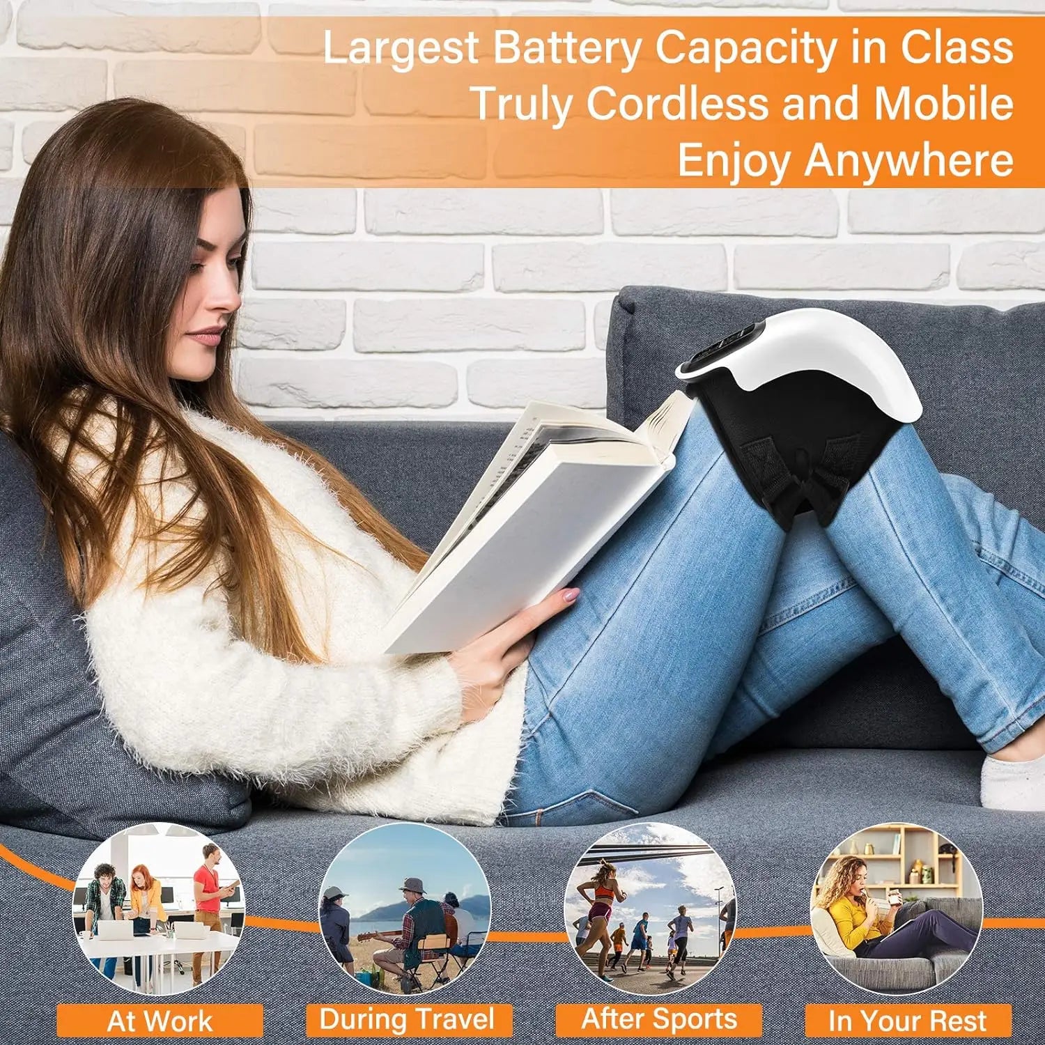 Smart Hot Compress Knee Massagers Electric Relaxing Leg Joint Heating Vibration Massager Cordless Knee Pads Gift for Mom and Dad