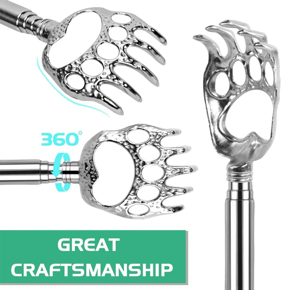 3PCS Back Scratcher Telescopic Bear Claw Scratching Back Scratcher Massager Rotate Telescoping Itch Health Products Hackle