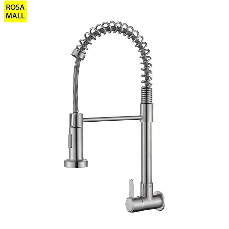 Kitchen Wall Faucet Deck Mounted Single Cold Tap 360 Degree Rotation Stream Sprayer Nozzle Sink Taps Batidora  Grifo Cocina