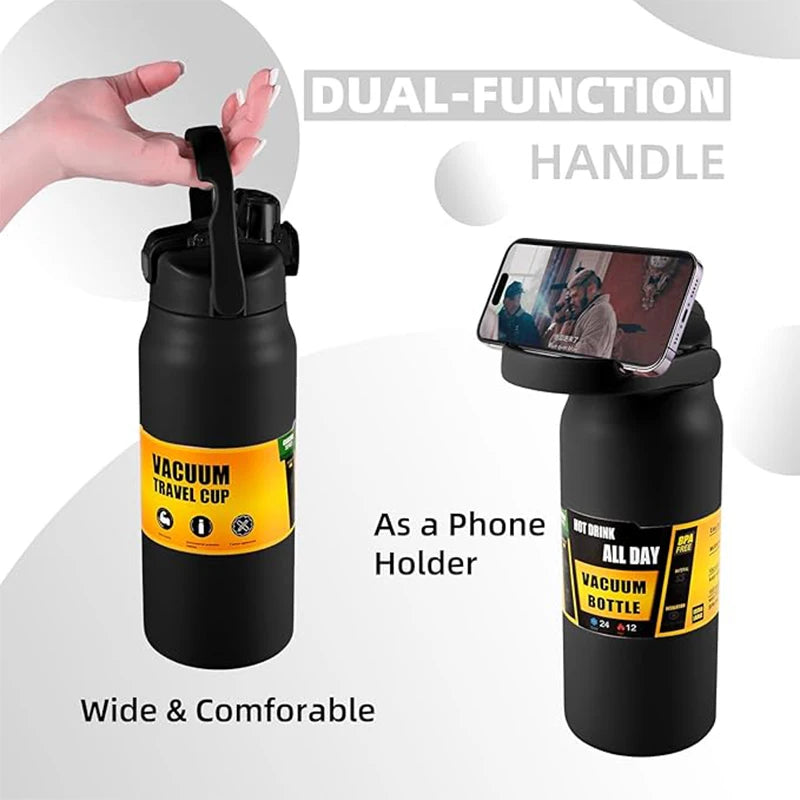 Vacuum Insulated Thermos Water Bottle BPA-Free Stainless Steel Water Bottles Flask for Cold & Hot Drink Coffee Office Home