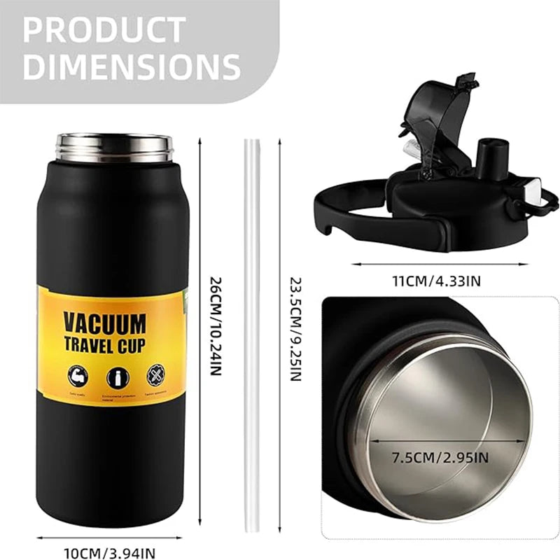 Vacuum Insulated Thermos Water Bottle BPA-Free Stainless Steel Water Bottles Flask for Cold & Hot Drink Coffee Office Home