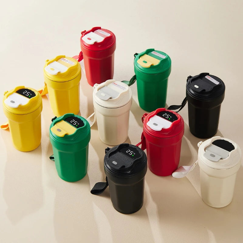 Smart Temp Display Stainless Steel Tumbler Vacuum Insulated Coffee Cup Travel Mug for Tea Thermos Cups Thermal Hot Water Bottle