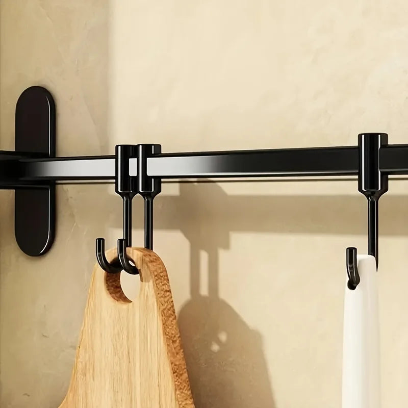 Kitchen Equipment Storage Rack Such As Pot Lid And Spatula Wall-Mounted Hook Rack Multi-Way Storage For Kitchen Items