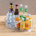 360 °   Rotating Tray Lazy Susan Fridge Organizer Turntable Storage Tray Clear Food Storage Organizer Spice Rack Cabinet Organiz