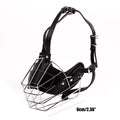 Dog Muzzle Anti Biting Pet Mouth Mask Adjustable & Breathable Leather Metal Muzzle Protection Cover Muzzles For Dog Accessories