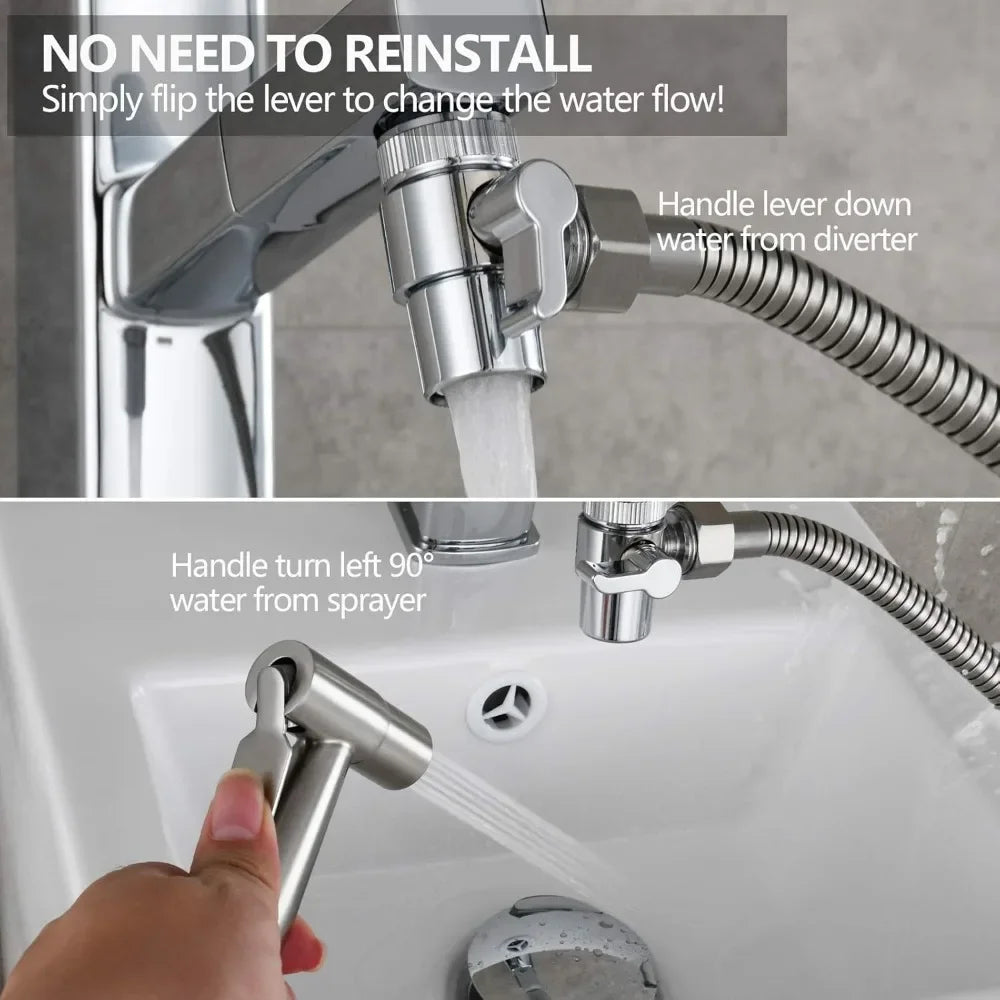 Faucet Switch Adapter Zinc Alloy/Plastic Kitchen Sink Splitter Diverter Valve Water Tap Sprayer Connector Bathroom Accessories